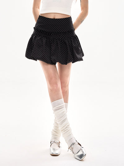 Dot Bloom Chiffon Skort