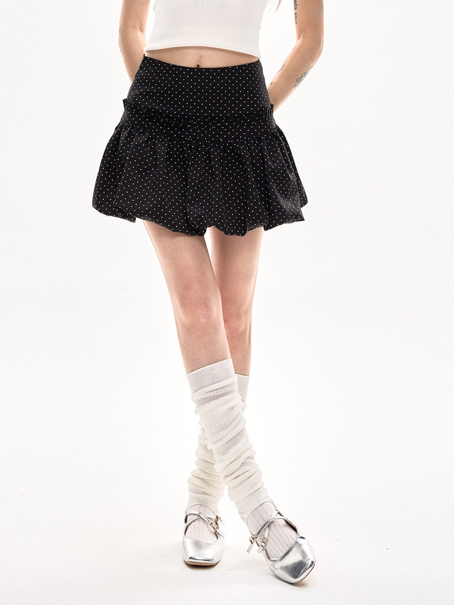 Dot Bloom Chiffon Skort